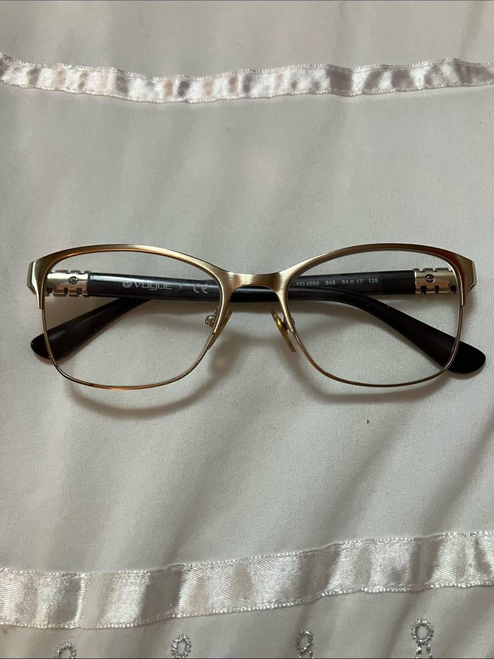 Vogue Gold Front with Black Temples Women's Glasses
